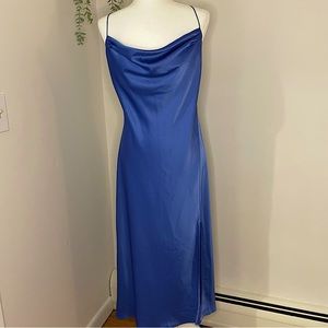 EUC BRF Valley Midi Slip Dress in Santa Monica Blue Size Small